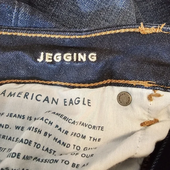 American Eagle Outfitters Dark Blue Jeggins Jeans - Picture 7 of 10